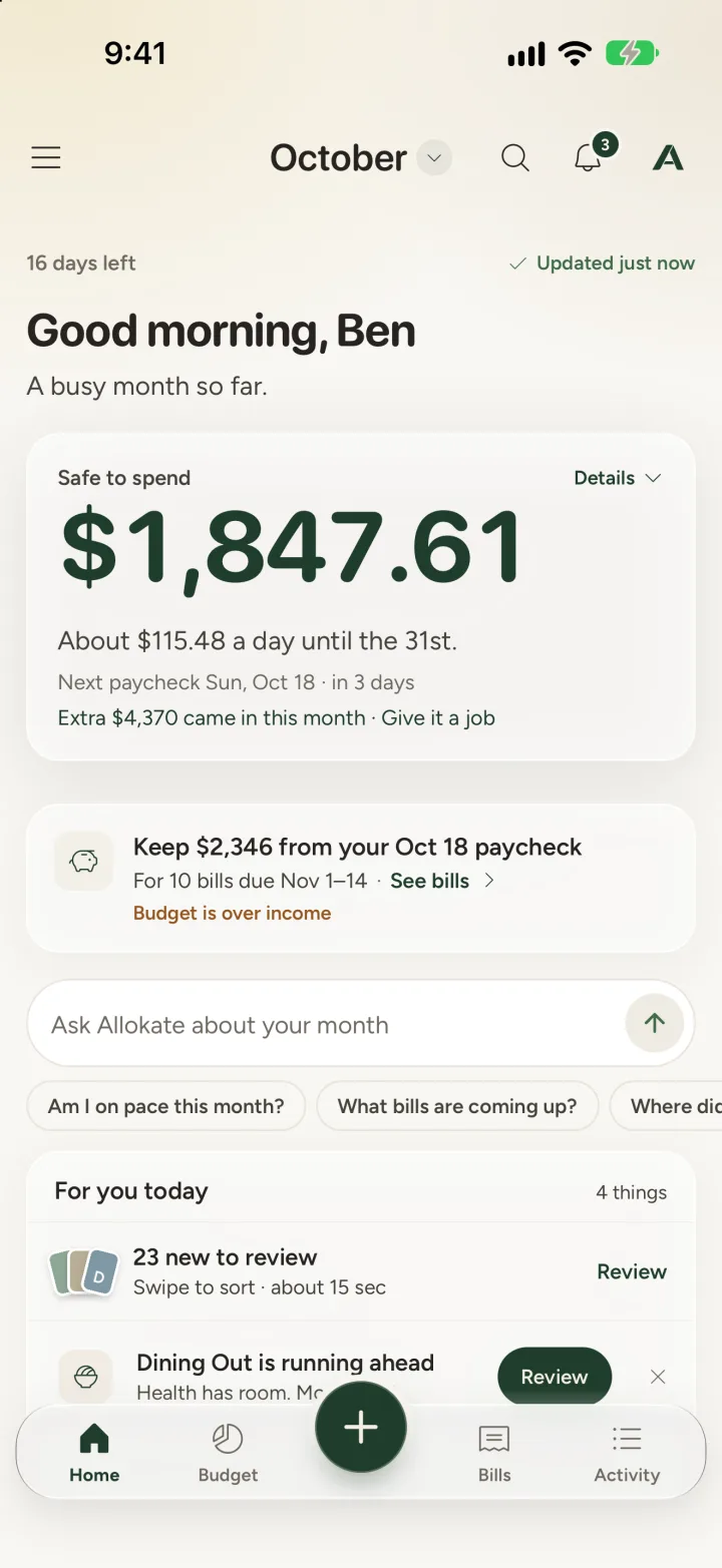 Home: safe to spend