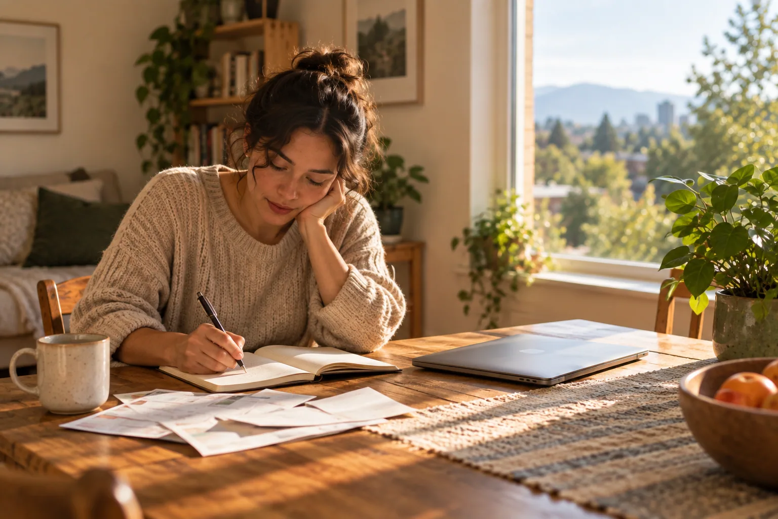 Planning alone with a notebook